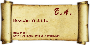 Bozsán Attila névjegykártya